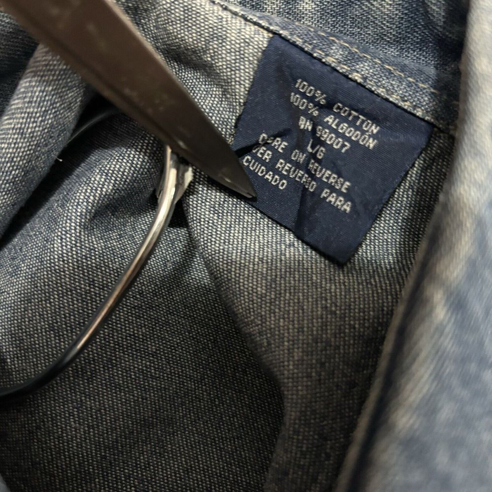 American Classic (AC) Avalon Blue Denim Jacket size Large Mens Pearl snaps - Picture 8 of 10